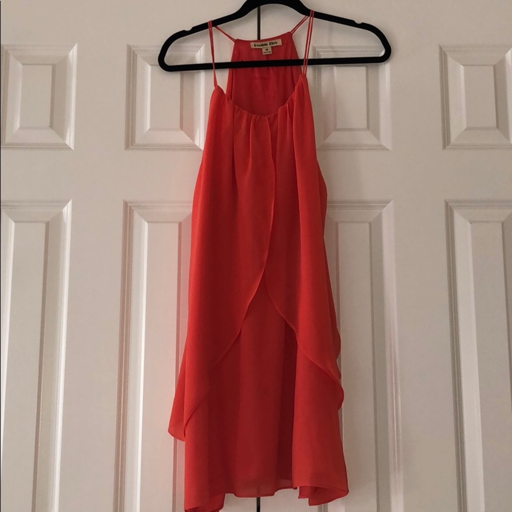 Coral Sleeveless Dress